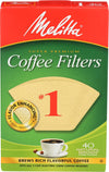 Melitta Inc No 1 Cone Coffee Filter, 40 Ct
