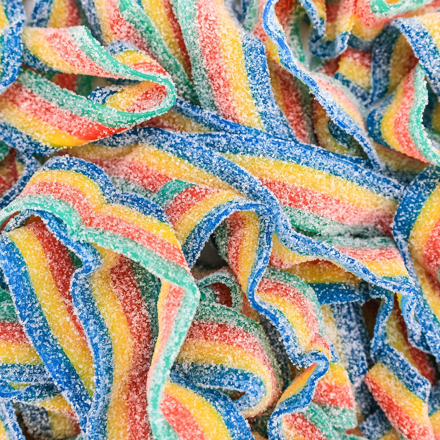 Rainbow Sour Belts Candy - Rainbow Candy Sour Layers - 1.3 Lb Sour Candy Bulk - Super Sour Tape Candy - Sour Layers Candy - Peanut Free - Great As Movie Theater Candies For Kids