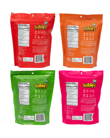 Tostones, 2 Of Each Flavor, 4 Total Flavors, Original, Lime, Habanero, Sweet Chili, Green Plantains, Crunchy Chips, Plantains, Palm Oil And Salt, 3.53 Oz Per Unit, 8 Pack,