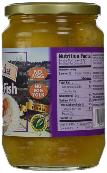 Yehuda Gefilte Fish Imported From Israel, 24-Ounces (Pack Of 4)