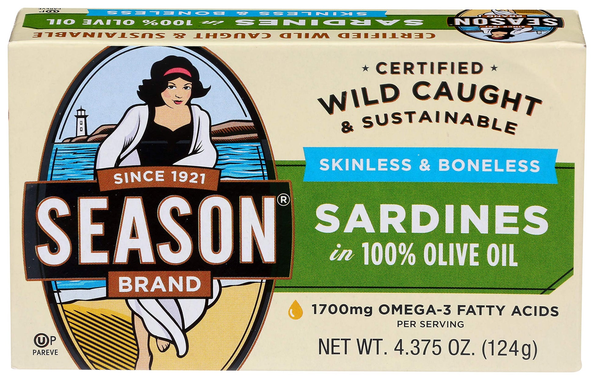 Season, Sardines, Skinless & Boneless In 100% Olive Oil, 4.375 Oz