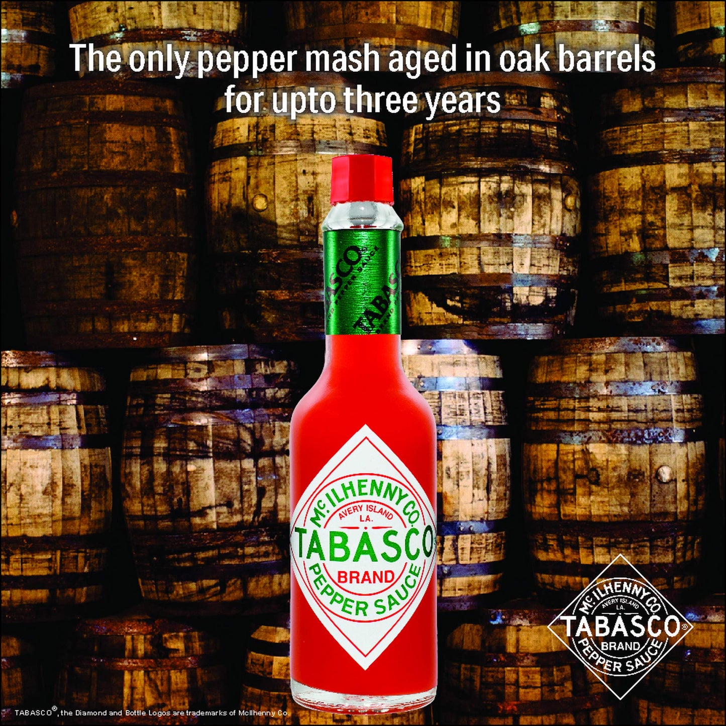 Tabasco Brand, Original Hot Sauce, 5oz Bottle (Pack of 3)