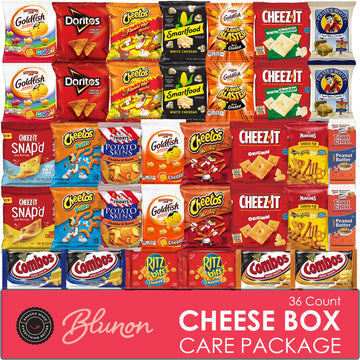 Cheese Crackers and Cheese Snacks Variety Pack Assortment Sampler Bulk Care Package (36 Count)