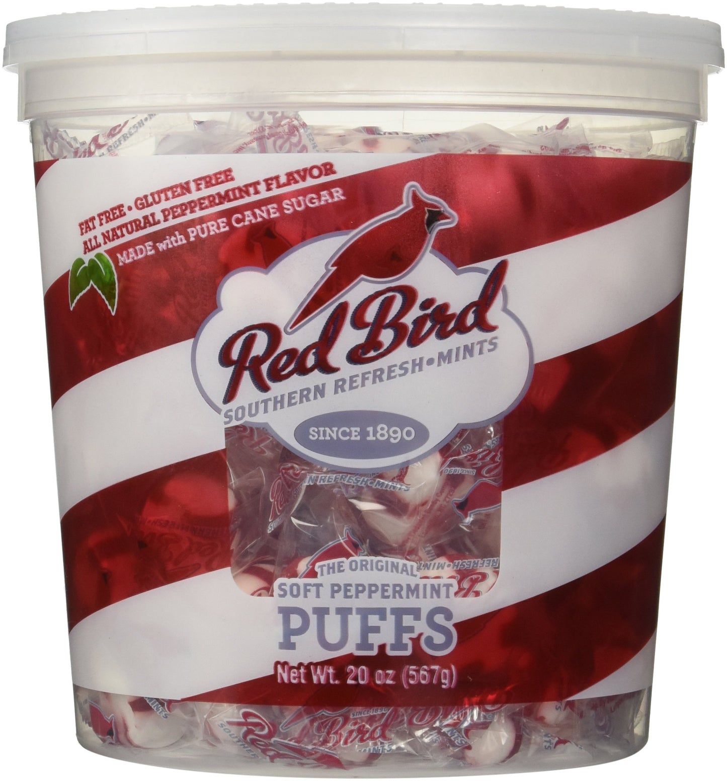Red Bird Peppermint Puffs 18 Oz Tub (Original Version)