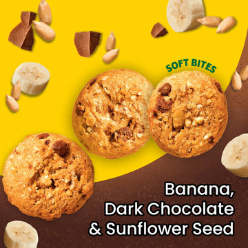 belVita Energy Snack Bites, Banana, Dark Chocolate and Sunflower Seed, 5 oz Bag