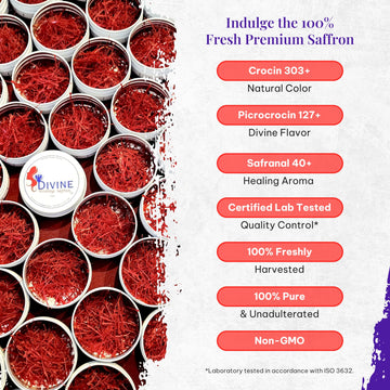 Divine Healing Saffron Superior Saffron Threads, 5 gm Gift Box, All Natural Grade A+ Spice for Culinary Uses