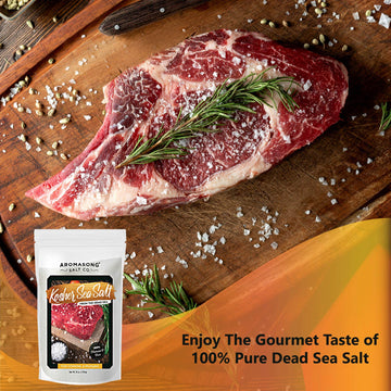 Aromasong 100% Natural Sea Salt from the Dead Sea Food Grade 19 Lb, Kosher Salt Grain, Gluten Free Unrefined, Grinder Refill For