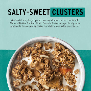Purely Elizabeth, Maple Almond Butter, Ancient Grain Granola, Gluten-Free, Non-Gmo (3 Ct, 10Oz Bags)
