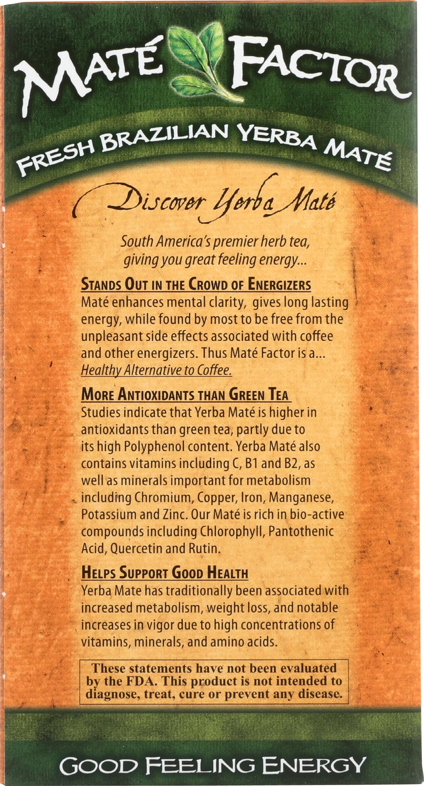 The Mate Factor Organic Yerba Mate Tea Chai -- 20 Tea Bags
