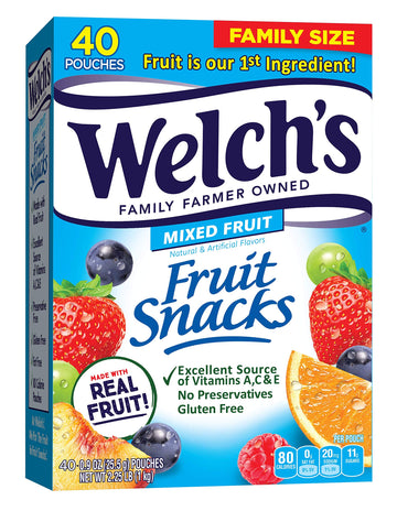 Welch'S Mixed Fruit, 0.9 Oz, 40 Ct