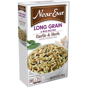 Near East Long Grain & Wild Rice Mix, Garlic & Herb, 5.9oz Box