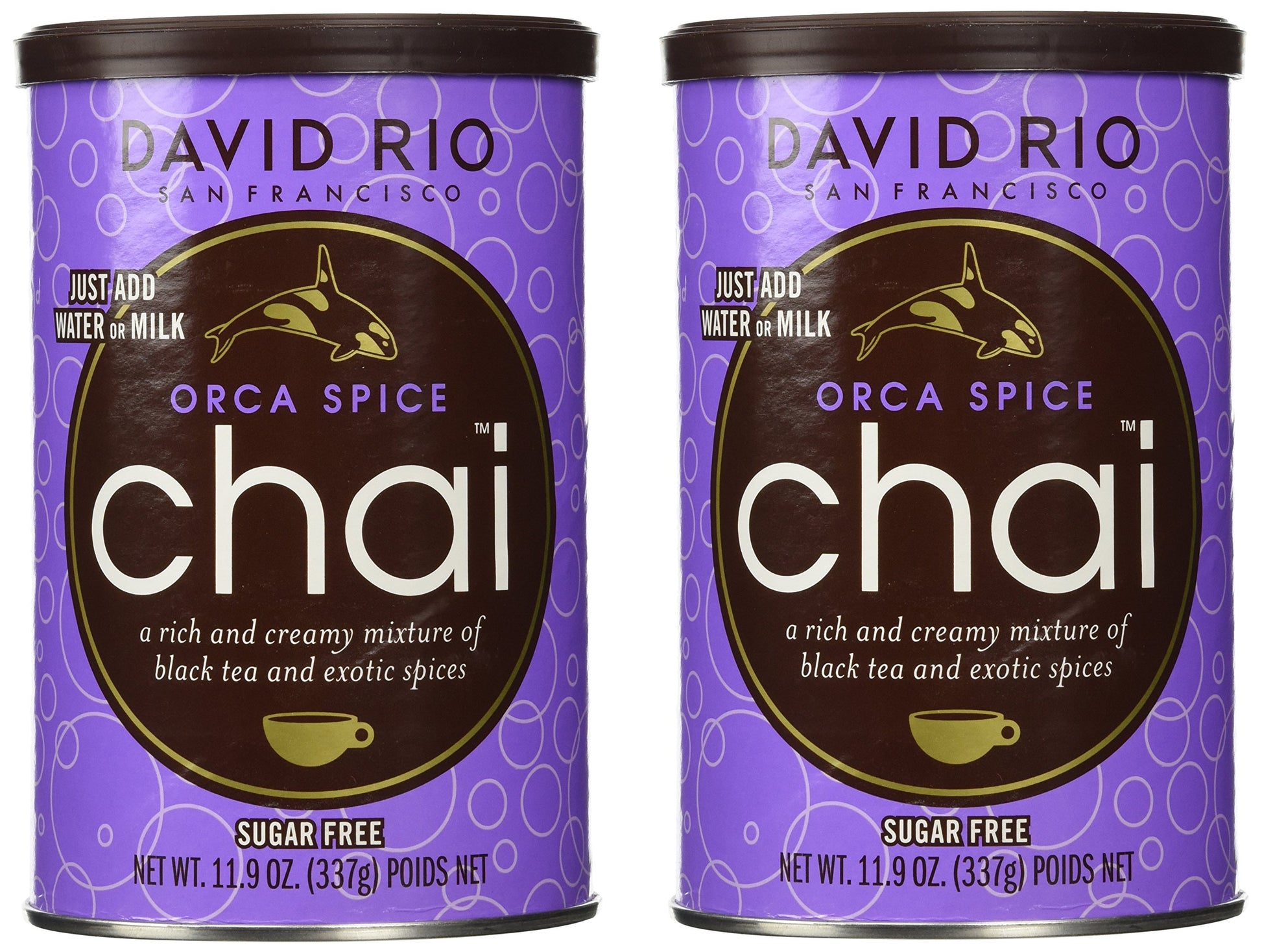 2 Canisters Of Orca Spice Sugar-Free Chai, 11.9Oz.