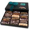 Oh! Nuts Gourmet Biscotti Gift Basket - 18 Piece Assortment - Chocolate Covered Cookies - Perfect for Holidays, Birthdays, and Corporate Gifts