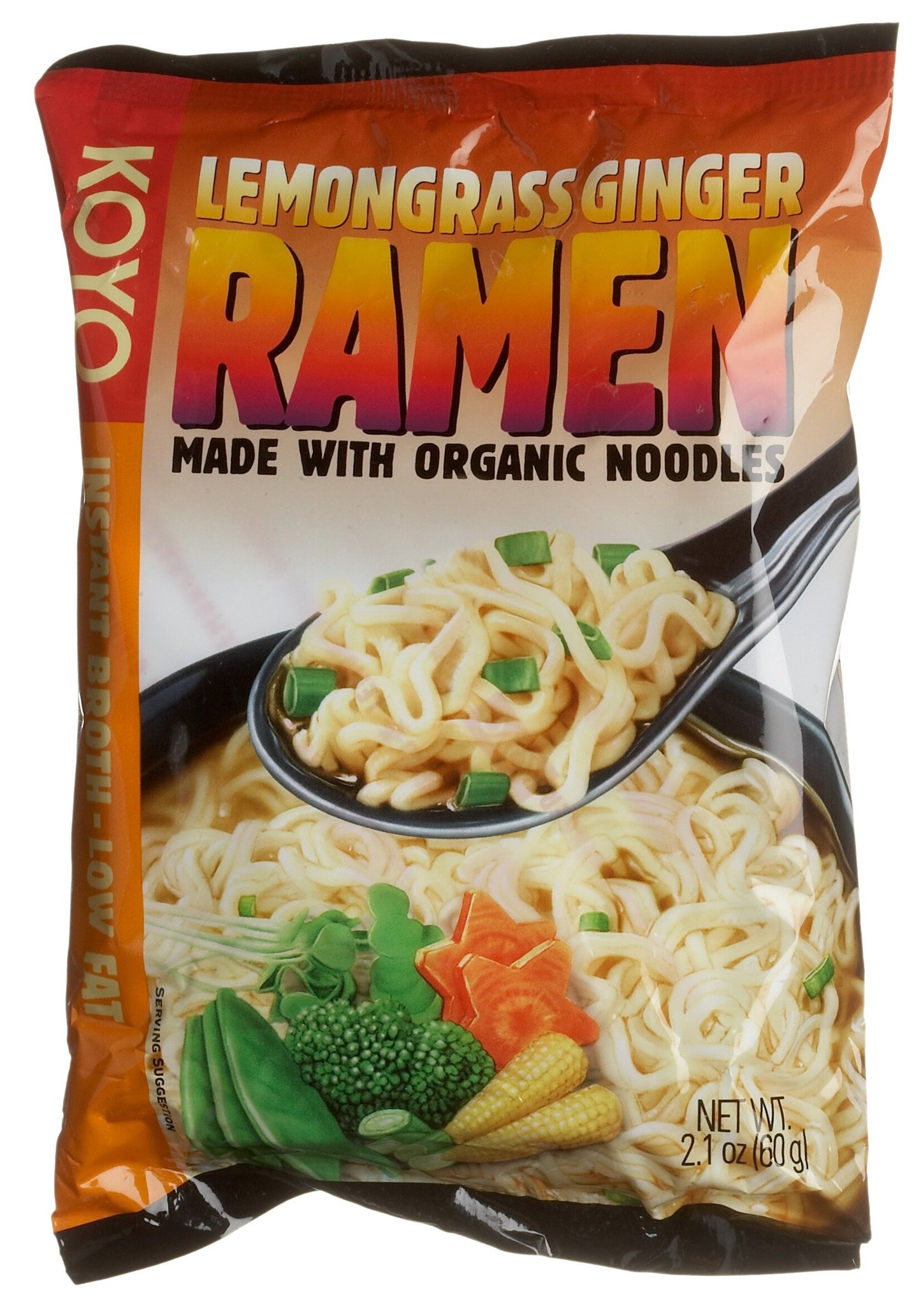 Koyo Lemon Grass Ginger Ramen, 60-Gram Packages (Pack of 12)