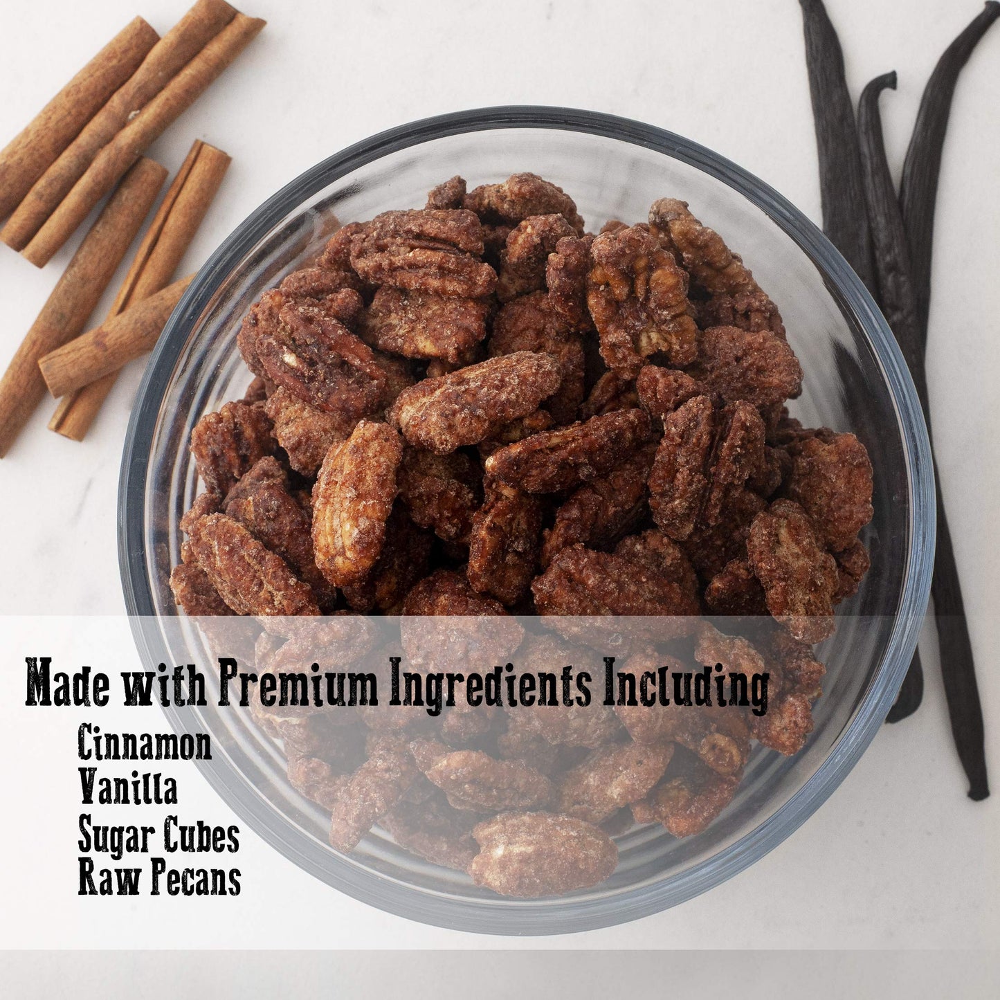 Cinnamon Roasted Pecans 24 Oz (1.50 Lb) - Candied Pecan Glazed With Cinnamon To Satisfy Any Sweet Tooth - Artisan Hand-Roasted S