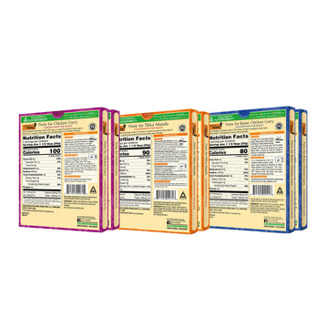 Kitchens Of India Curry Paste Combo - Butter Chicken Curry, Tikka Masala & Chicken Curry, Gluten-Free, Easy-To-Use, Authentic Indian Food, 3.5 Ounces (Pack Of 6)