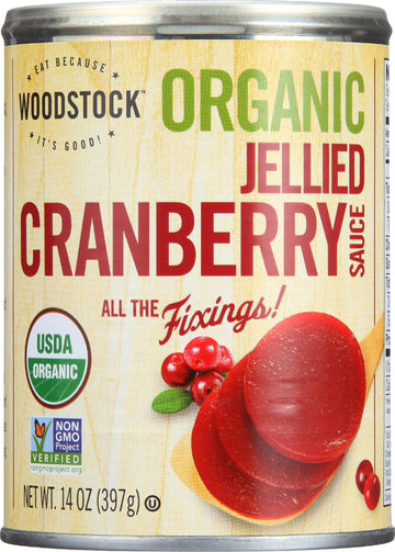 Woodstock Organic Jellied Cranberry Sauce - Case Of 12 - 14 Oz(D0102H5Nkzp)