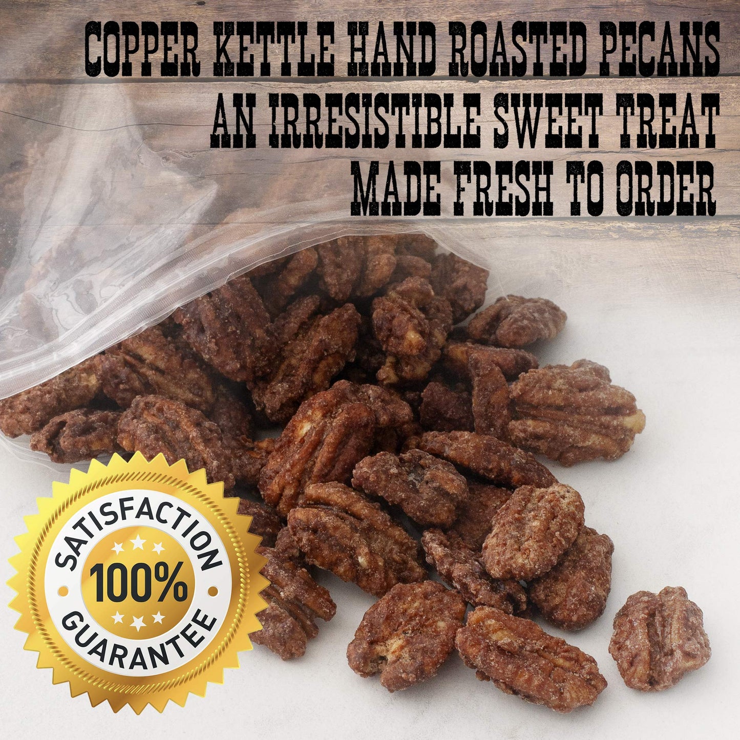 Cinnamon Roasted Pecans 24 Oz (1.50 Lb) - Candied Pecan Glazed With Cinnamon To Satisfy Any Sweet Tooth - Artisan Hand-Roasted S