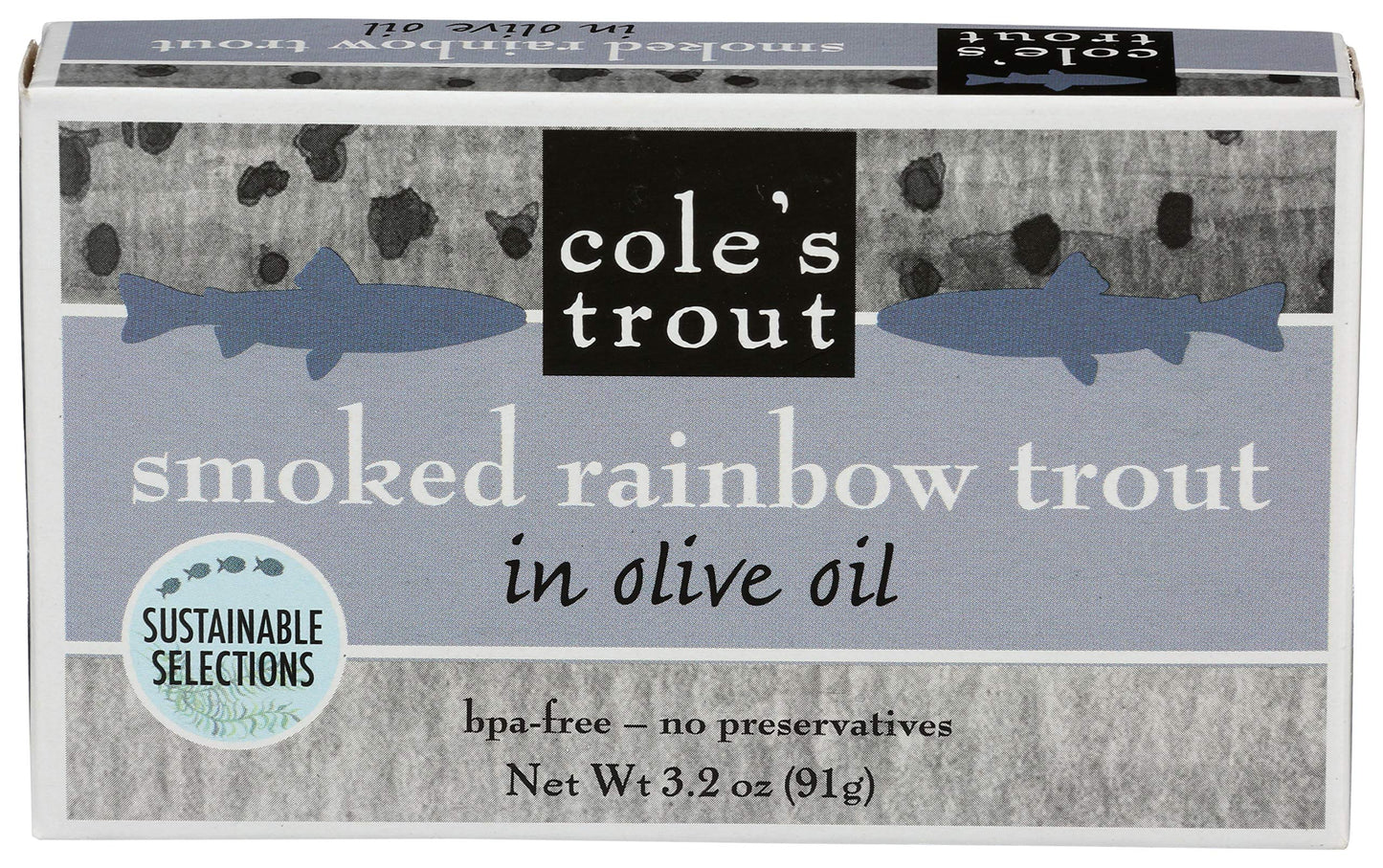 COLES TROUT SMOKED, 3.2 Ounce (Pack of 1)