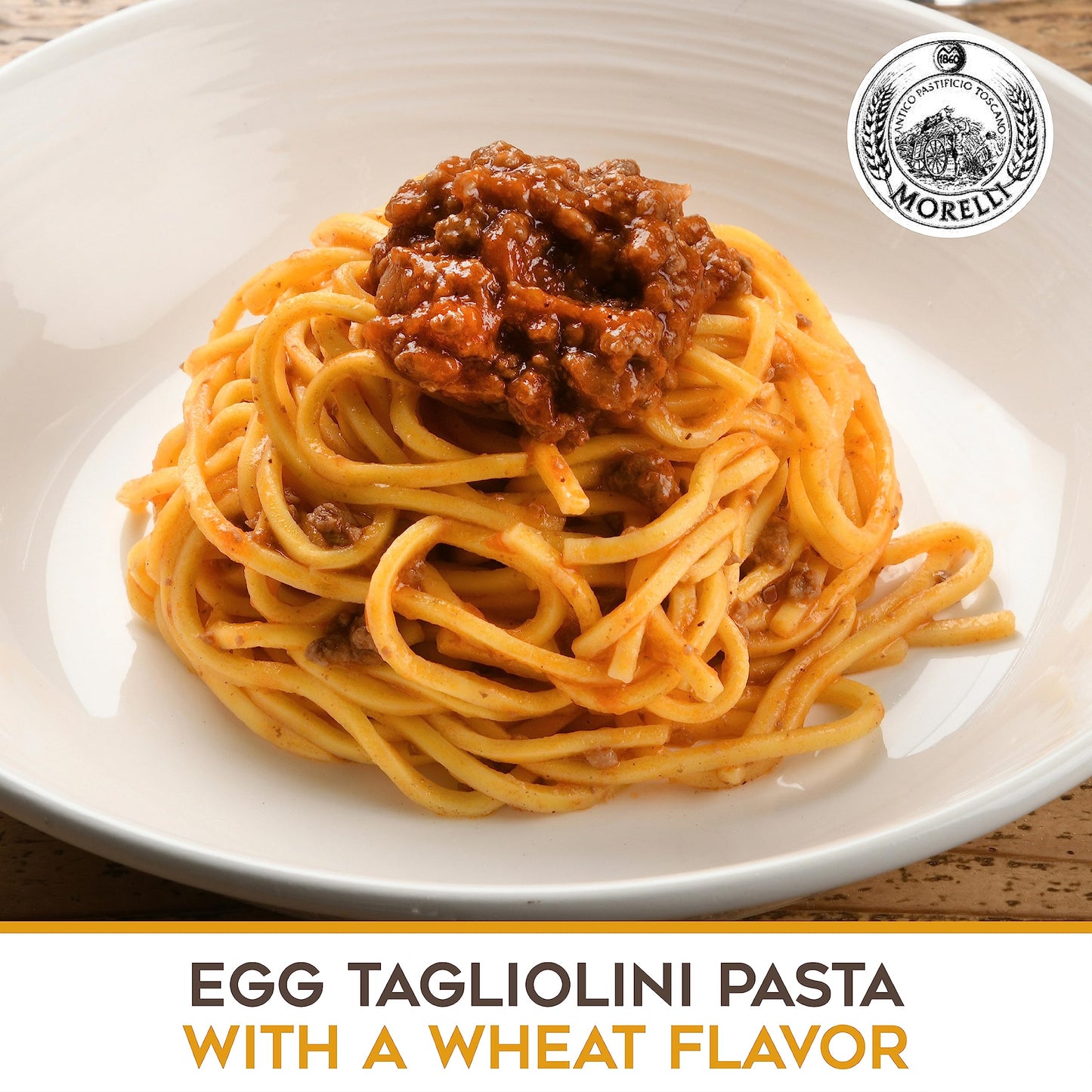 MORELLI Egg Tagliolini Pasta - Handmade Italian Durum Wheat Noodles, 8.8 oz, Italian Egg Noodle Yellow, Pack of 1