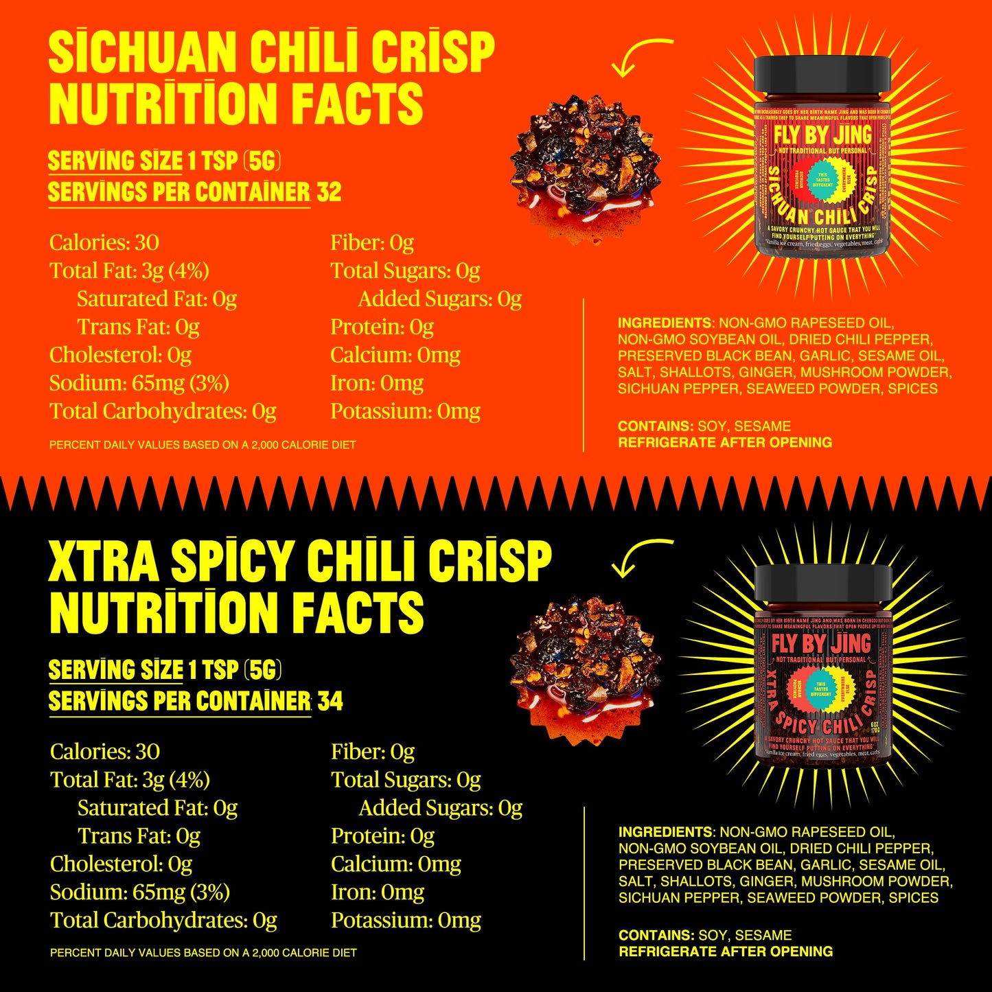 Chili Crisp Starter Set - Includes Sichuan, Extra Crunchy & Xtra Spicy Chili Crisp W/Spicy Sweet Chili Sauce - Perfect Gourmet G