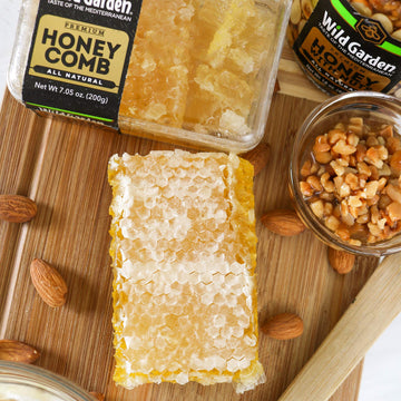 Wild Garden 100% Pure Raw Gourmet Honeycomb, 100% All-Natural, No Additives, No Preservatives, Fresh From The Farm! 7.05 Oz Pack