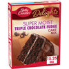 Betty Crocker, Supermoist Cake Mix, Triple Chocolate Fudge, 15.25oz Box (Pack of 6)