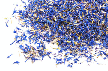 Pure Blue Cornflower Petals - 100% Natural Centaurea Cyanus - Dried, Grown In Germany Herbal Cornflower Flowers For Cupcakes, La