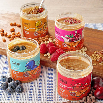 BNutty Peanut Butter - Assorted Flavors, Gluten Free, 9oz Jars, 4 Pack