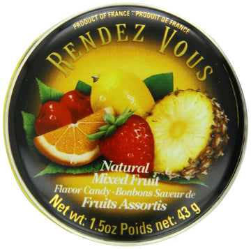 Rendez Vous Mixed Fruit, 1.5-Ounce Tin (Pack Of 12)