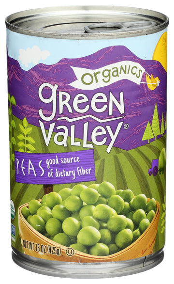 GREEN VALLEY Organic Sweet Peas, 15 OZ