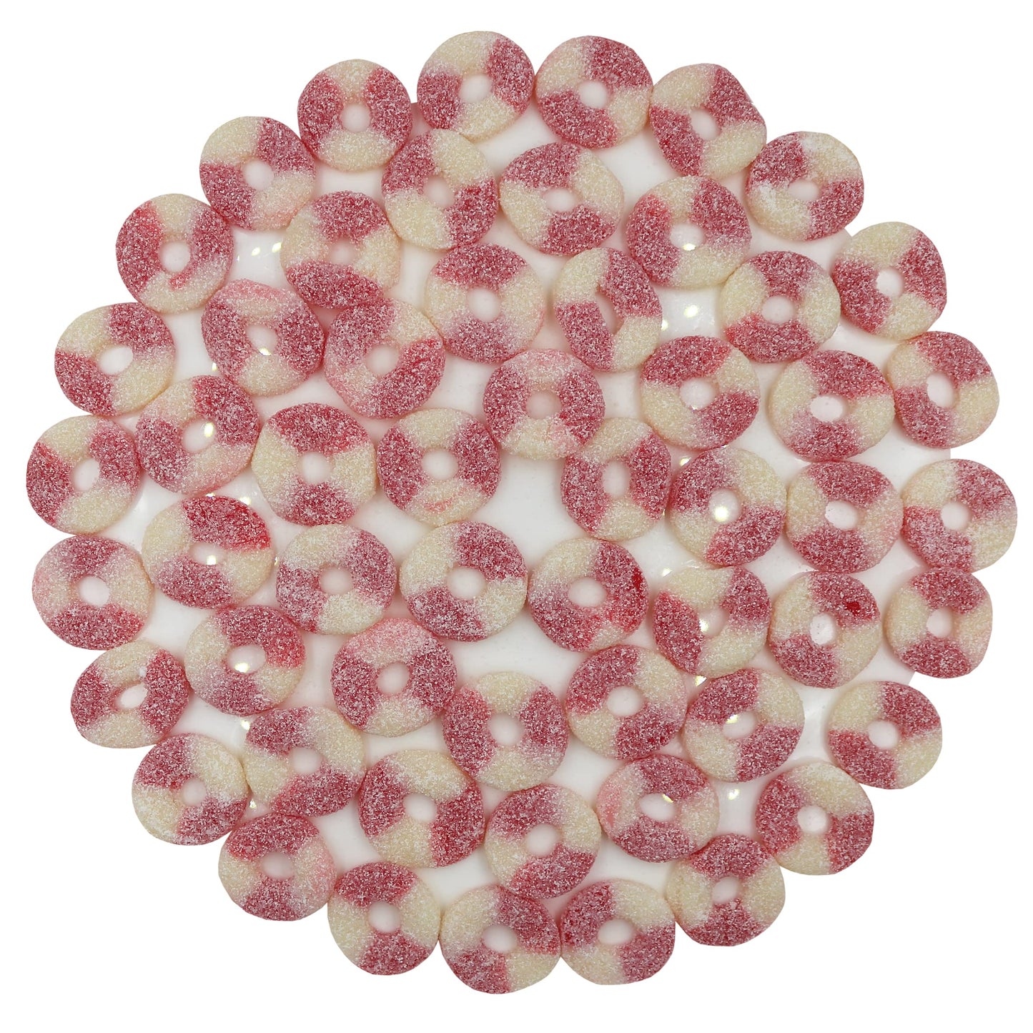 Firstchoicecandy Gummy Rings (Sour Mini Strawberry, 1 Pound (Pack Of 1))