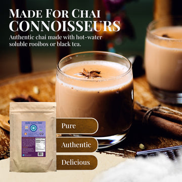 Blue Lotus Chai - Star Anise Masala Chai - Makes 530 Cups - 1 Pound Bulk Bag Masala Spiced Chai Powder With Organic Spices - Ins