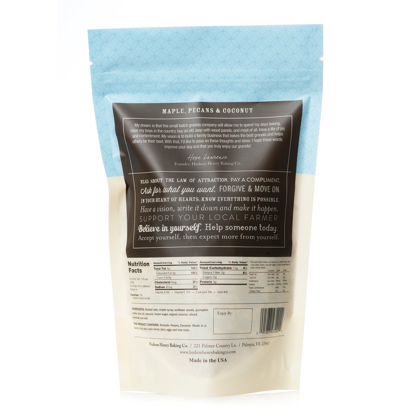 Hudson Henry Granola, Maple, Pecan & Coconut - 12 Oz. Package, Pack Of 3 | Non-Gmo Project Verified