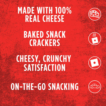 Cheez-It Cheese Crackers, Baked Snack Crackers, Bulk Pantry Staples, Original & White Cheddar Variety Pack 42oz Case (2 Boxes)