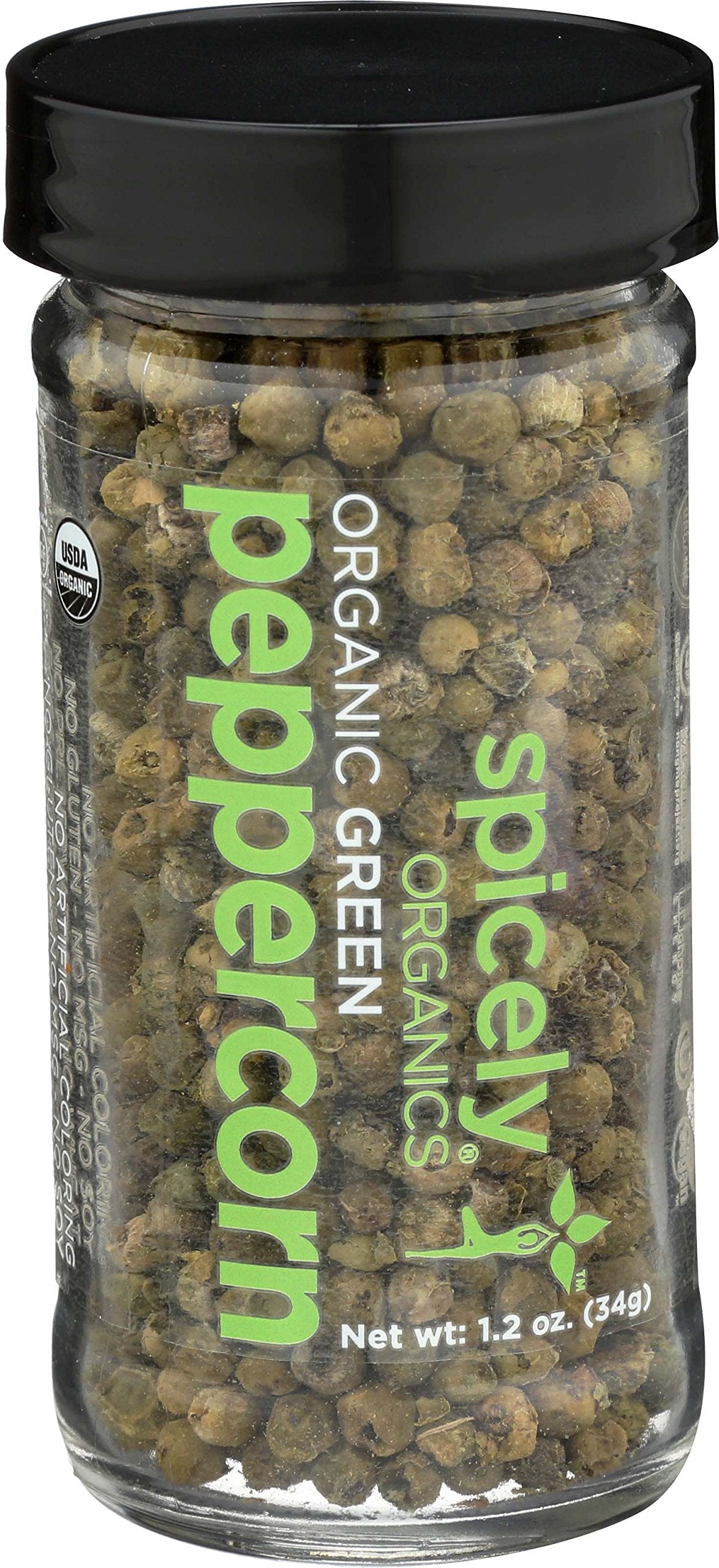 Spicely Organic Jar Peppercorn Green, 1.2 Oz