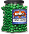 Dark Green Jordan Almonds by Its Delish, 3.5 lbs. Jumbo Container | Candied Almond Nut with Sweet Hard Candy Coating - Weddings