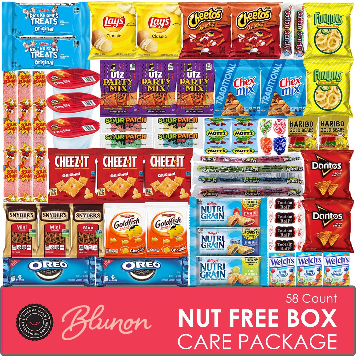 Peanut Free Snacks & Tree Nut-Free Snacks Variety Pack - Allergy Friendly Snacks for Kids Individually Wrapped - Cookies, Candy,