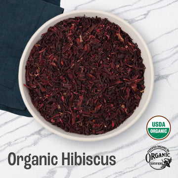 J Mac Botanicals Certified Organic Hibiscus Flower (2 Pounds), Hibiscus Tea, Cut & Sifted Flowers, Flor De Jamaica