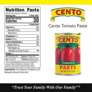 Cento Tomato Paste, 6 Ounce Cans (Pack Of 48)