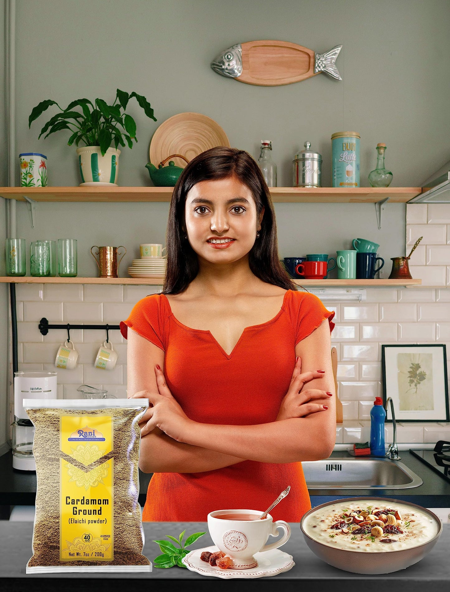 Rani Cardamom (Elachi) Ground, Powder Indian Spice 7Oz (200G) ~ All Natural | No Color Added | Gluten Friendly | Vegan | Non-Gmo | Kosher | No Salt Or Fillers