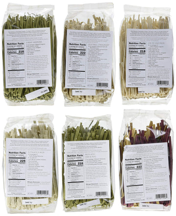 Pasta Deliziosa! Handcrafted Pasta Variety Pack, All Flavors, 12 Ounce (Pack Of 6)