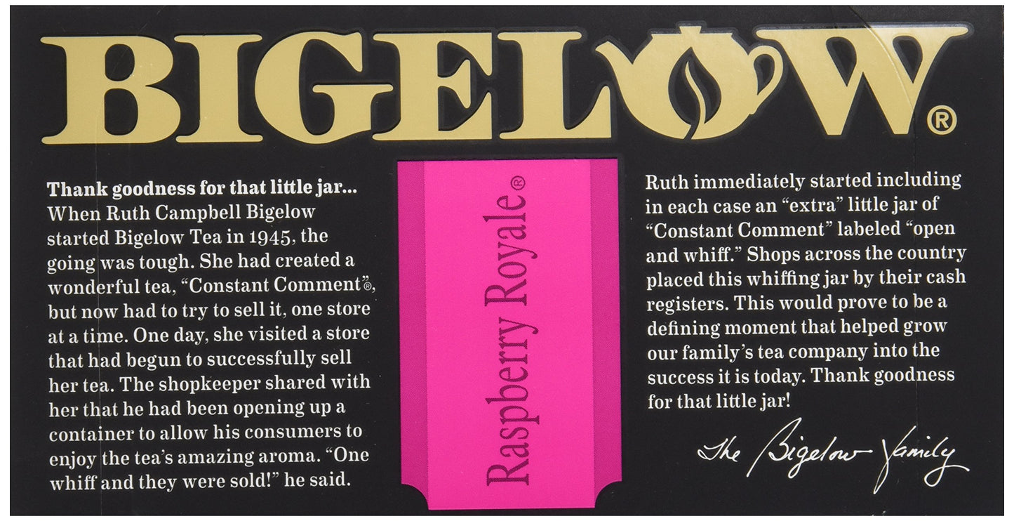 Bigelow Raspberry Royale Tea Bags - 20 Ct - 3 Pack