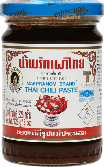 Mae Pranom Thai Chili Paste 8Oz. (M) Thai Food Cooking Product Of Thailand