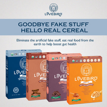 Lovebird Healthy Cereal That Actually Tastes Good - Organic & 100% Real Food, No Refined Sugar & Gluten Free Cereal, Paleo, Keto