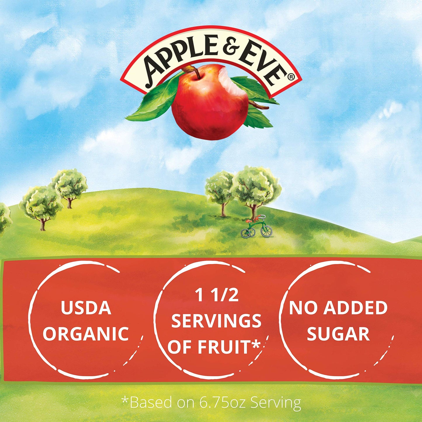 Apple & Eve Organics, Apple Juice, 6.75 Fluid-Oz, 8 Count