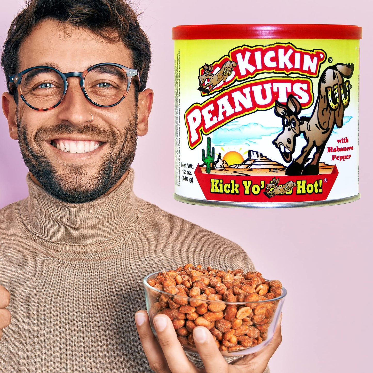 ASS KICKIN Habanero Pepper Hot Peanuts - Spicy Snack - 12oz - Gourmet Gift