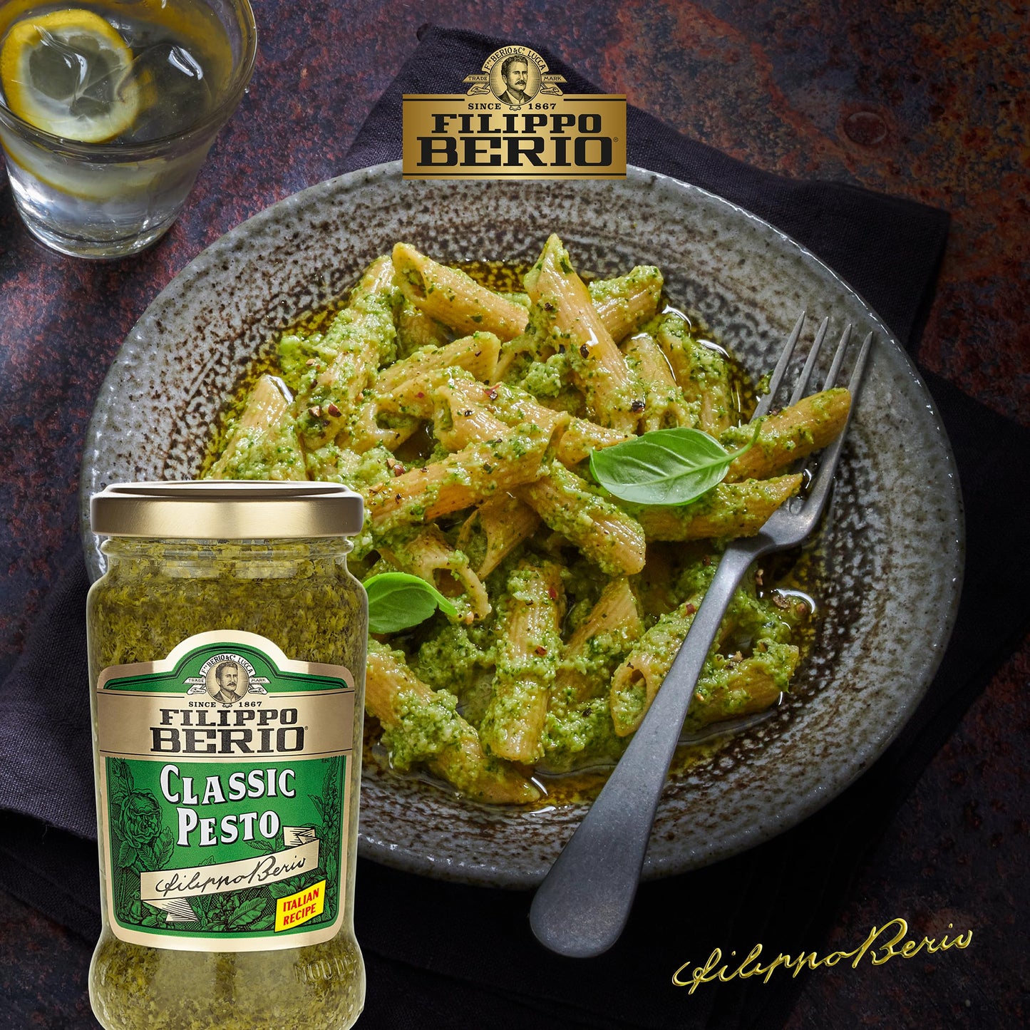 Filippo Berio Pesto, Classic Basil, 6.7 Ounce Glass Jar, Pack of 6