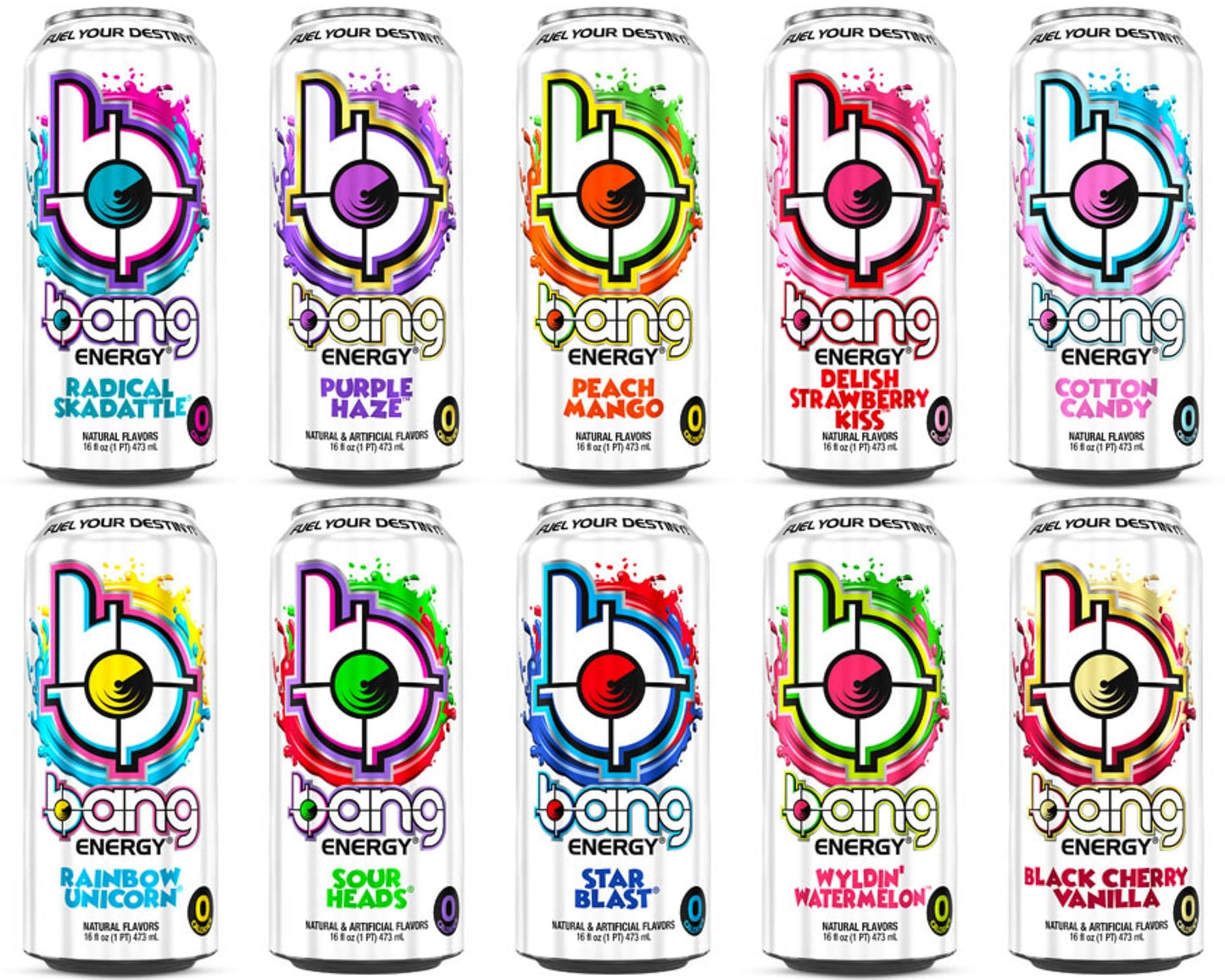 WESTERNMBY Bang Energy Drink, Cotton Candy Flavor, 16 Fl Oz Cans, 12 Pack