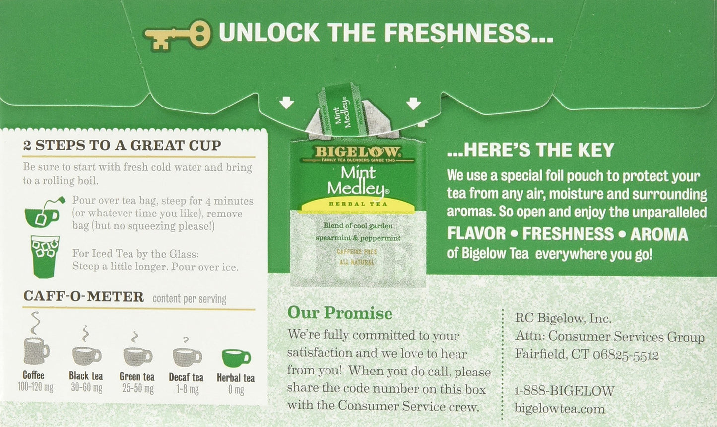 Bigelow Tea Mint Medley Tea Bags - 20 Ct